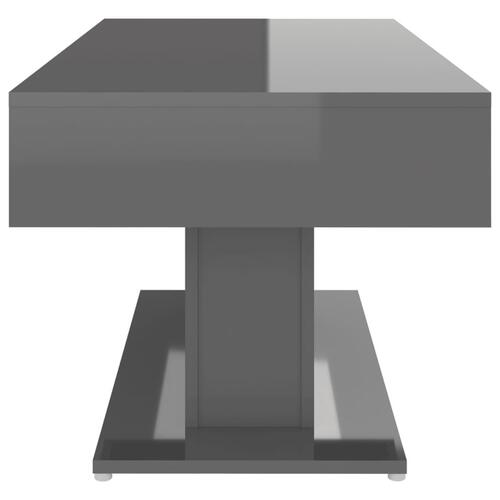 Sofabord 96x50x45 cm konstrueret træ grå højglans