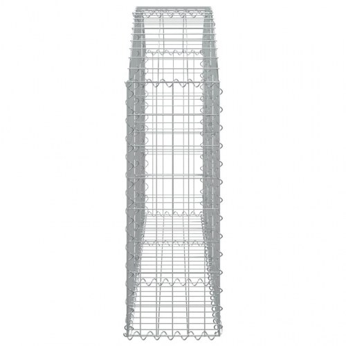Buet gabionkurv 150×30×80/100 cm - galvaniseret jern