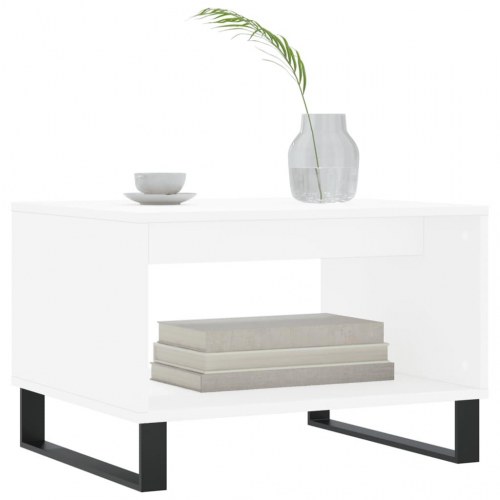Sofabord 60x50x40 cm konstrueret træ hvid