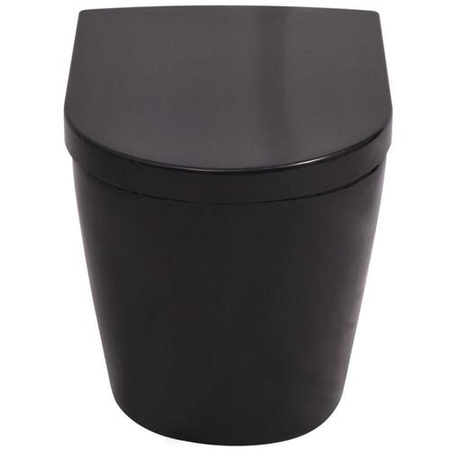 Væghængt toilet keramisk sort