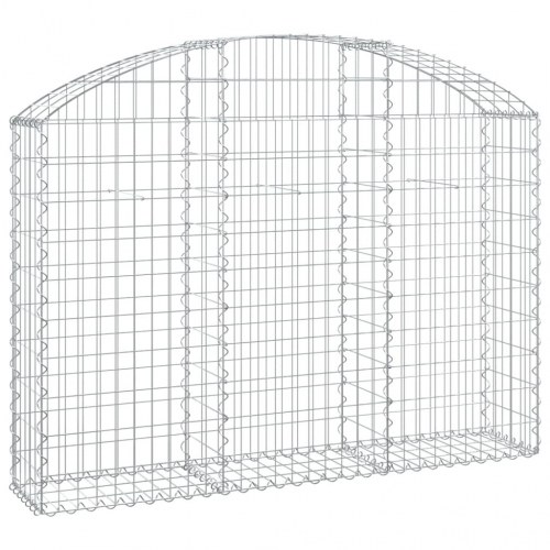 Buet gabionkurv 150×30×100/120 cm i galvaniseret jern