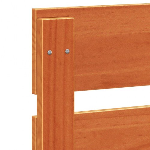 Sengegavl 150 cm i massivt fyrretræ - gyldenbrun