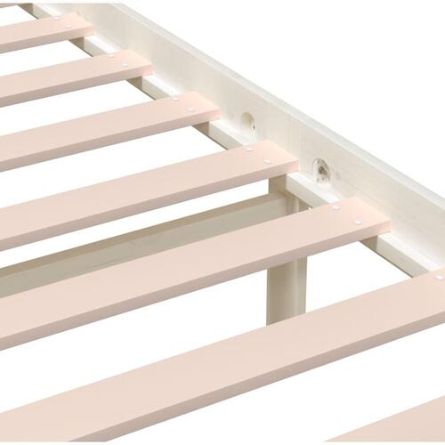 Sengeramme 180x200 cm Super King massivt træ hvid