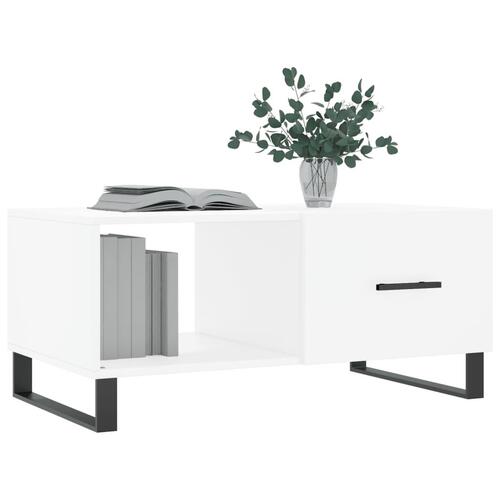 Sofabord 90x50x40 cm konstrueret træ hvid