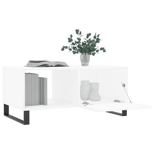 Sofabord 90x50x40 cm konstrueret træ hvid