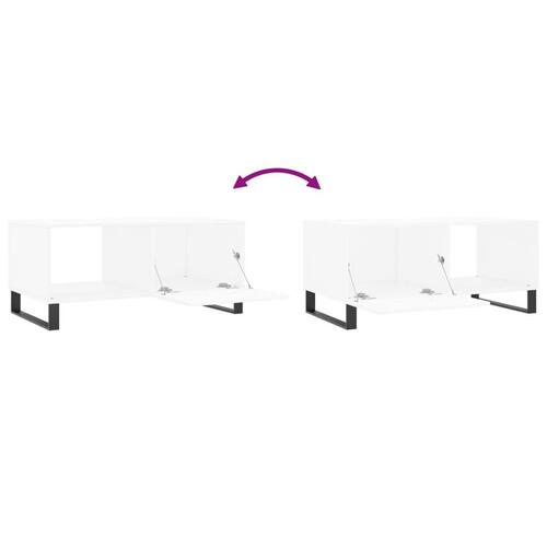Sofabord 90x50x40 cm konstrueret træ hvid
