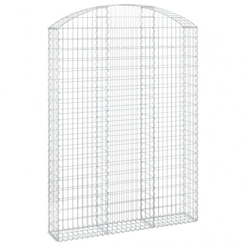 Buet gabionkurv 150×30×200/220 cm - galvaniseret jern