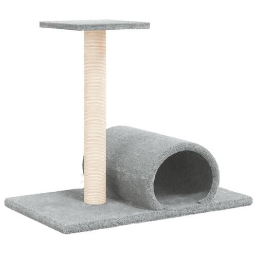 Kradsetræ med tunnel 60x34,5x50 cm lysegrå
