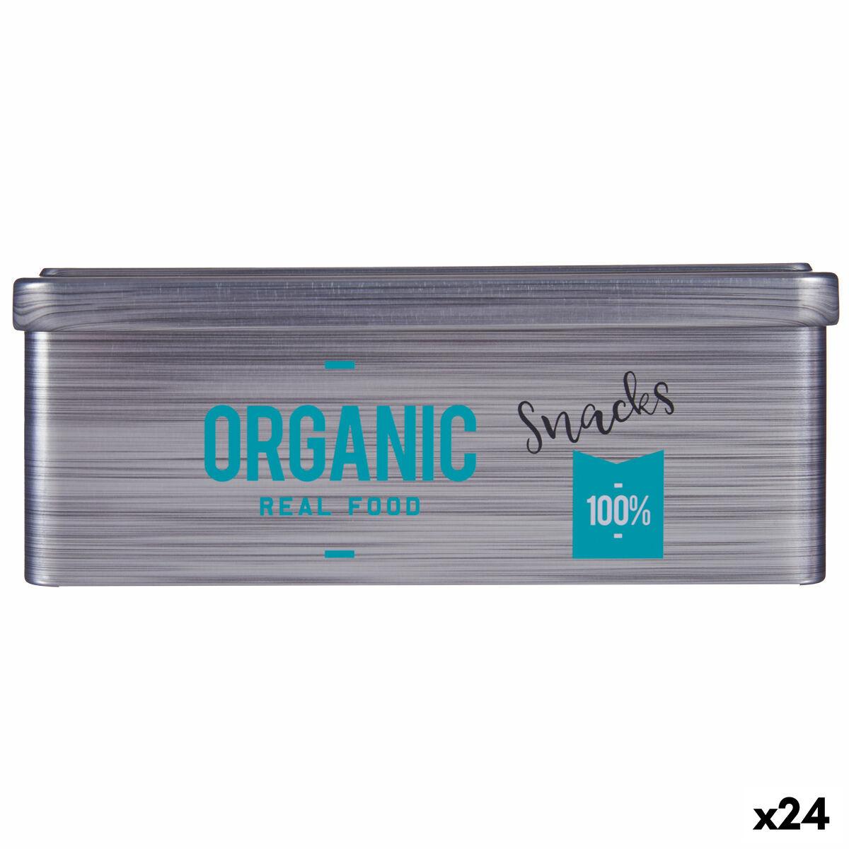 Blik Organic Snacks Grå Dåse (11 x 7,1 x 18 cm) (24 enheder)