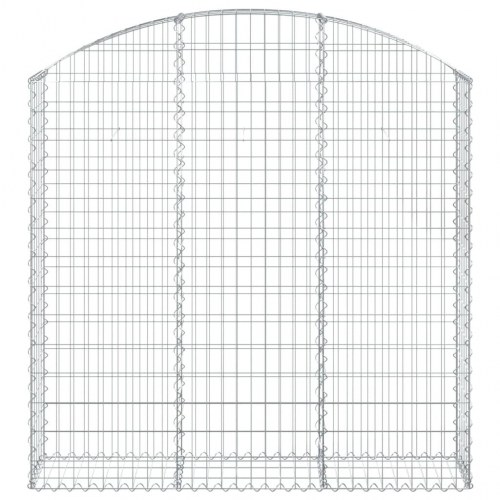Buet gabionkurv 150x30x140/160 cm galvaniseret jern