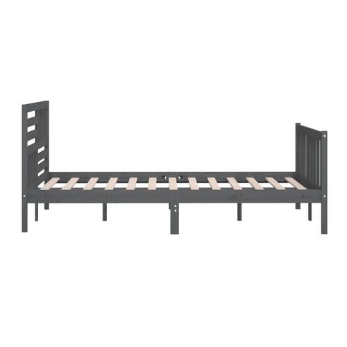 Sengeramme 180x200 cm Super King massivt træ grå