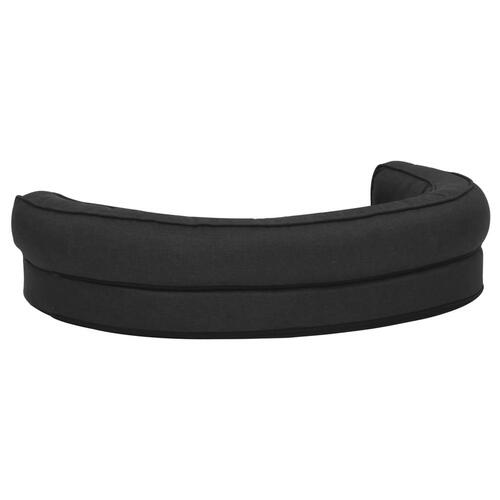 Ergonomisk hundeseng 75x53 cm hør-look fleece sort