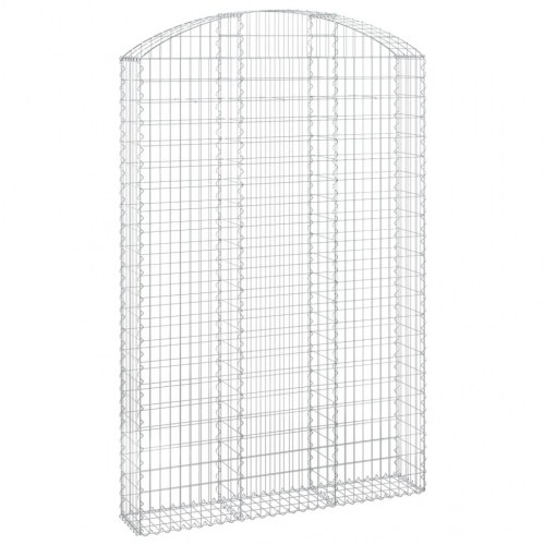 Buet gabionkurv 150×30×220/240 cm - galvaniseret jern