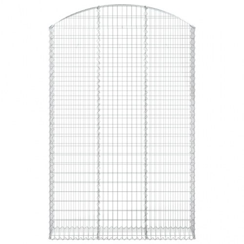 Buet gabionkurv 150×30×220/240 cm - galvaniseret jern