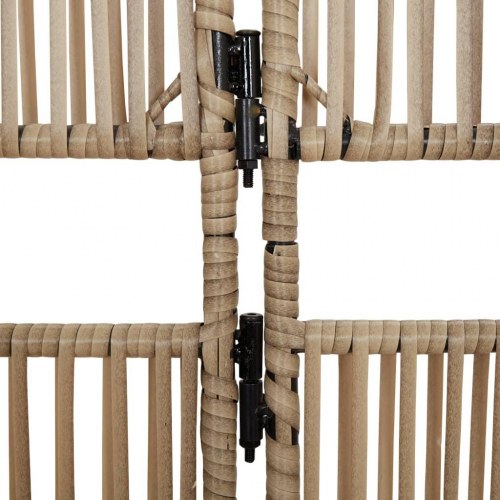 Rumdeler i polyrattan, 5 paneler - beige