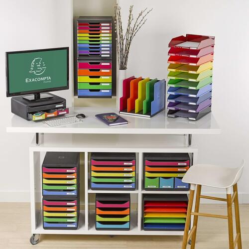 Exacompta Big-Box skuffekabinet med 5 skuffer Plus Horizon harlequin