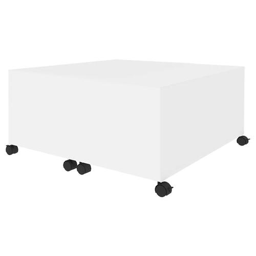 Sofabord 75x75x38 cm konstrueret træ hvid