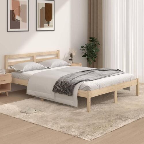 Sengeramme 135x190 cm massivt fyrretræ