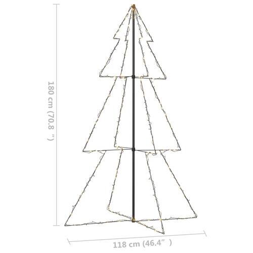 Lysende juletræ 118x180 cm 240 LED'er indendørs/udendørs