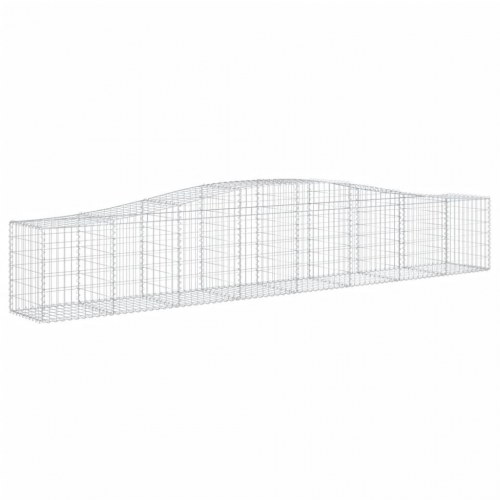 Buede gabionkurve - 4 stk. 400×50×60/80 cm i galvaniseret jern