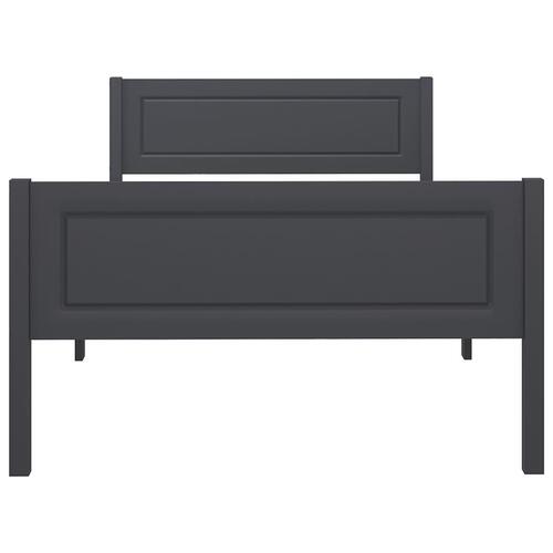 Sengestel 100x200 cm massivt fyrretræ grå
