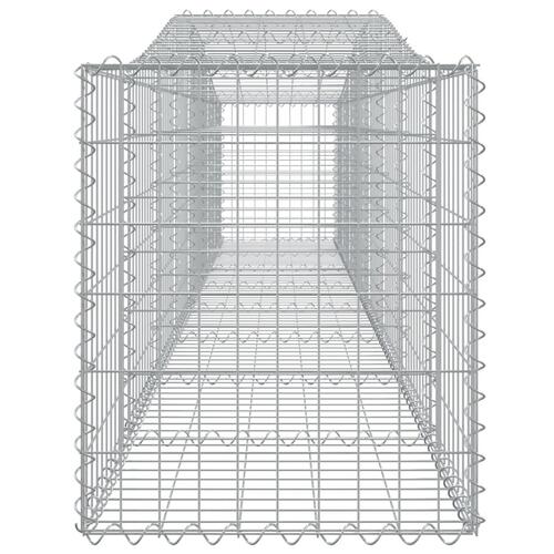 Buede gabionkurve 7 stk. 400x50x60/80 cm galvaniseret jern