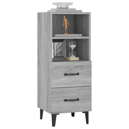Skænk 34,5x34x90 cm konstrueret træ grå sonoma-eg