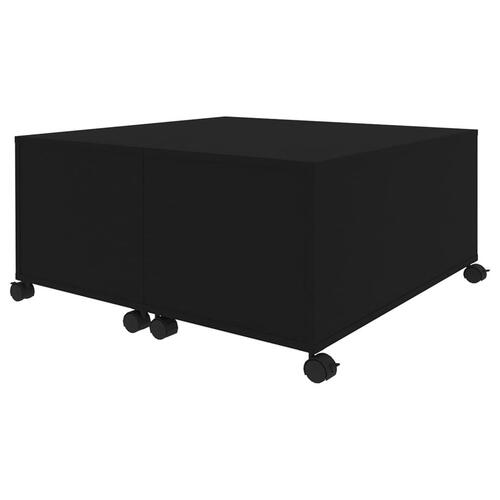 Sofabord 75x75x38 cm konstrueret træ sort