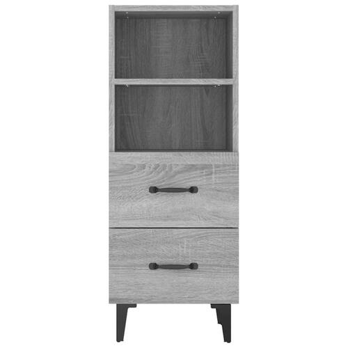Skænk 34,5x34x90 cm konstrueret træ grå sonoma-eg