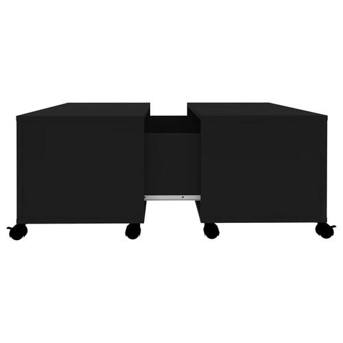 Sofabord 75x75x38 cm konstrueret træ sort