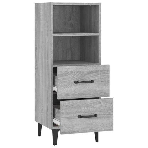 Skænk 34,5x34x90 cm konstrueret træ grå sonoma-eg