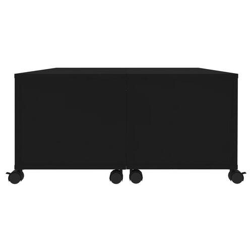 Sofabord 75x75x38 cm konstrueret træ sort
