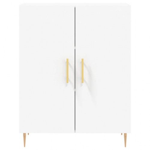 Højskab 69,5x34x180 cm konstrueret træ hvid