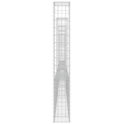 Gabionkurv med 5 stolper 500x20x150 cm U-facon jern