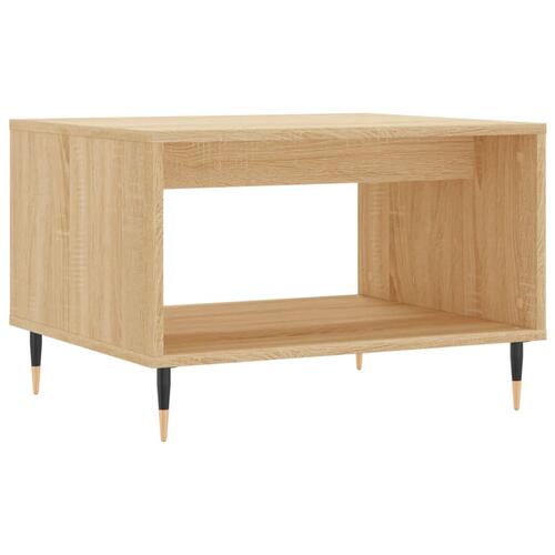Sofabord 60x50x40 cm konstrueret træ sonoma-eg