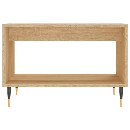 Sofabord 60x50x40 cm konstrueret træ sonoma-eg