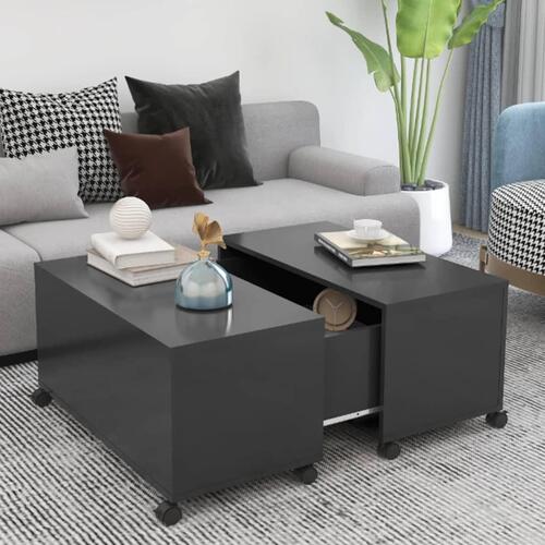 Sofabord 75x75x38 cm konstrueret træ grå
