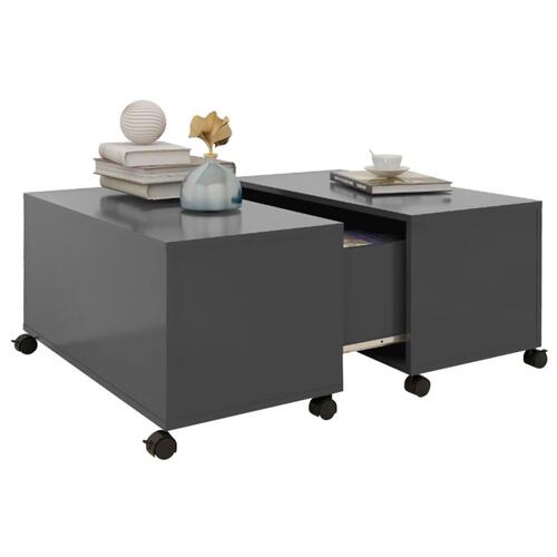 Sofabord 75x75x38 cm konstrueret træ grå