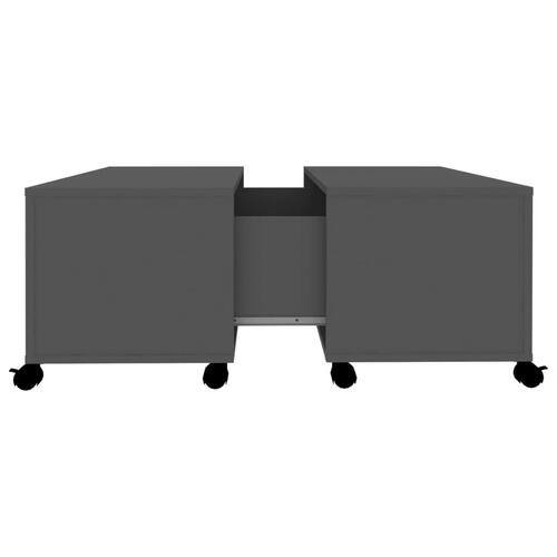 Sofabord 75x75x38 cm konstrueret træ grå