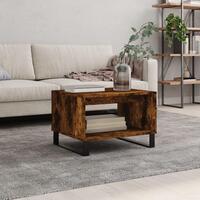 Sofabord 60x50x40 cm konstrueret træ røget egetræsfarve