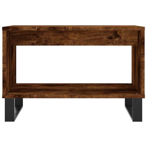 Sofabord 60x50x40 cm konstrueret træ røget egetræsfarve