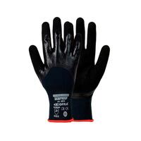 Arbejdshandsker Cofra Skinproof Sort Nylon Elastane Nitril 9