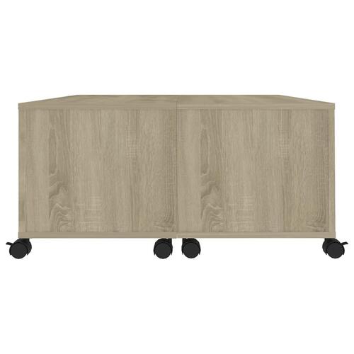 Sofabord 75x75x38 cm konstrueret træ sonoma-eg