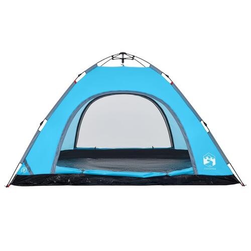5-personers campingtelt vandafvisende quick-release blå