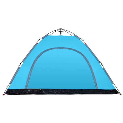 5-personers campingtelt vandafvisende quick-release blå