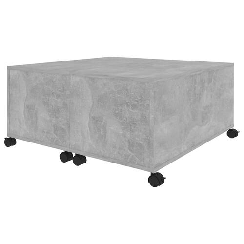 Sofabord 75x75x38 cm konstrueret træ betongrå