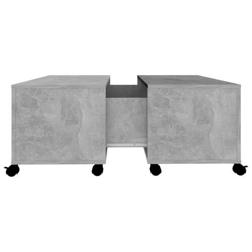 Sofabord 75x75x38 cm konstrueret træ betongrå