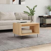 Sofabord 60x50x40 cm konstrueret træ sonoma-eg