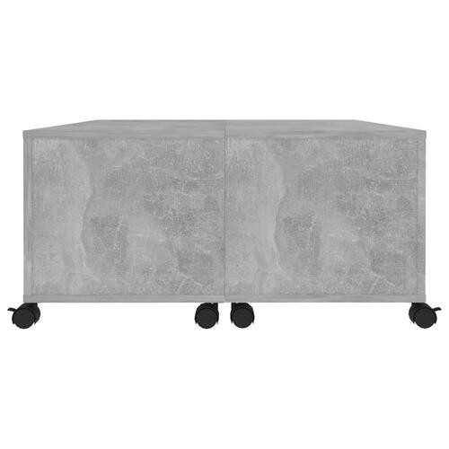 Sofabord 75x75x38 cm konstrueret træ betongrå