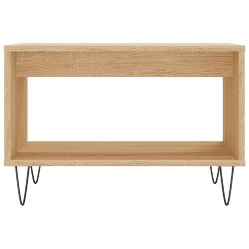 Sofabord 60x50x40 cm konstrueret træ sonoma-eg
